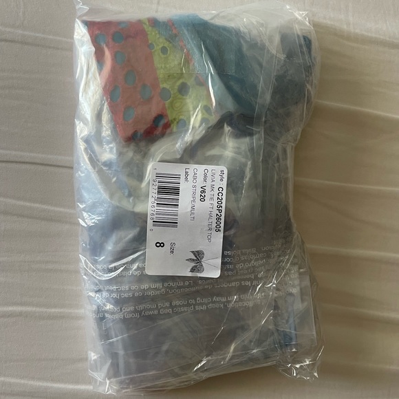 NWT Alice + Olivia Livia Cotton Eyelet Halter Crop Top - Picture 3 of 4